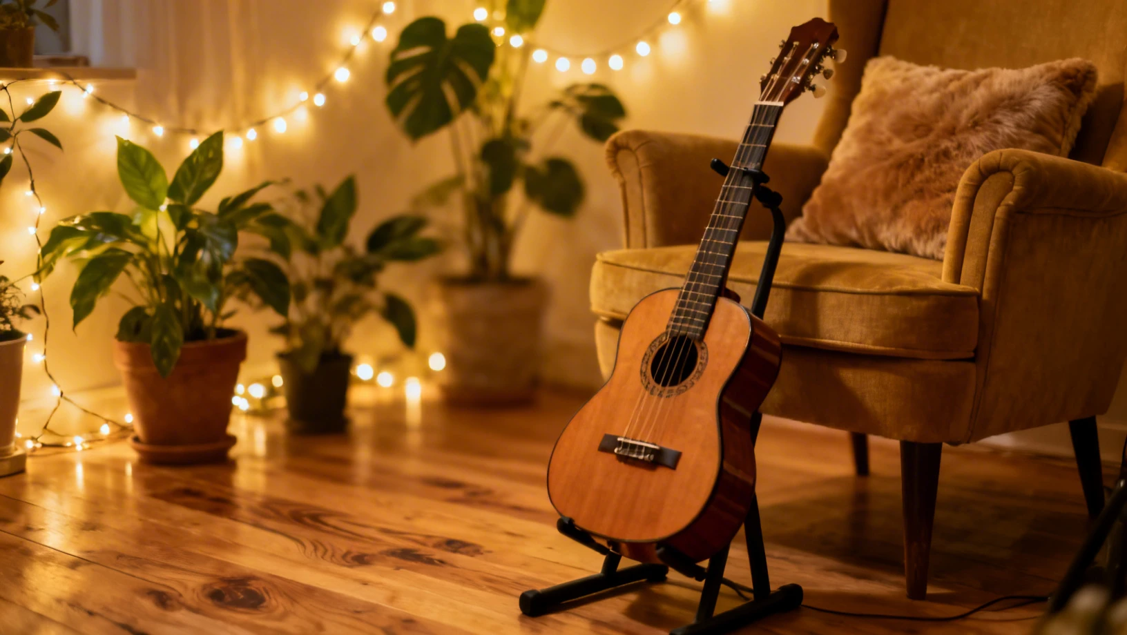 Espace de pratique de guitare tenor